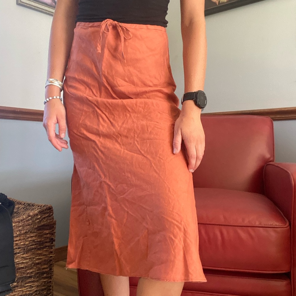 Orange Madewell Mid length skirt